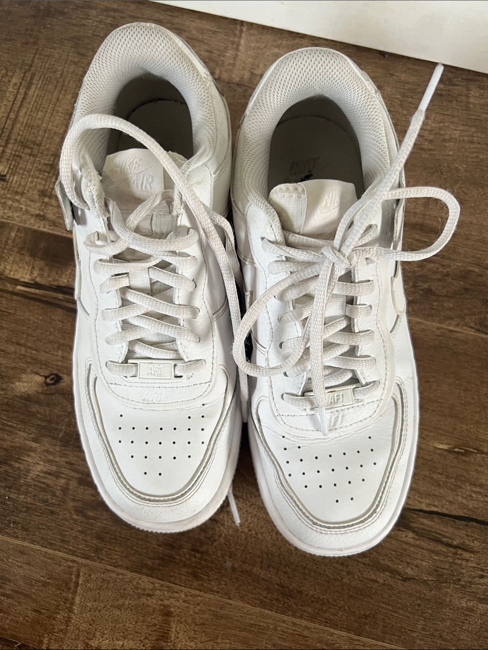 Nike Air Force 1 Low Platform Sneakers in White - Picture 2 of 4